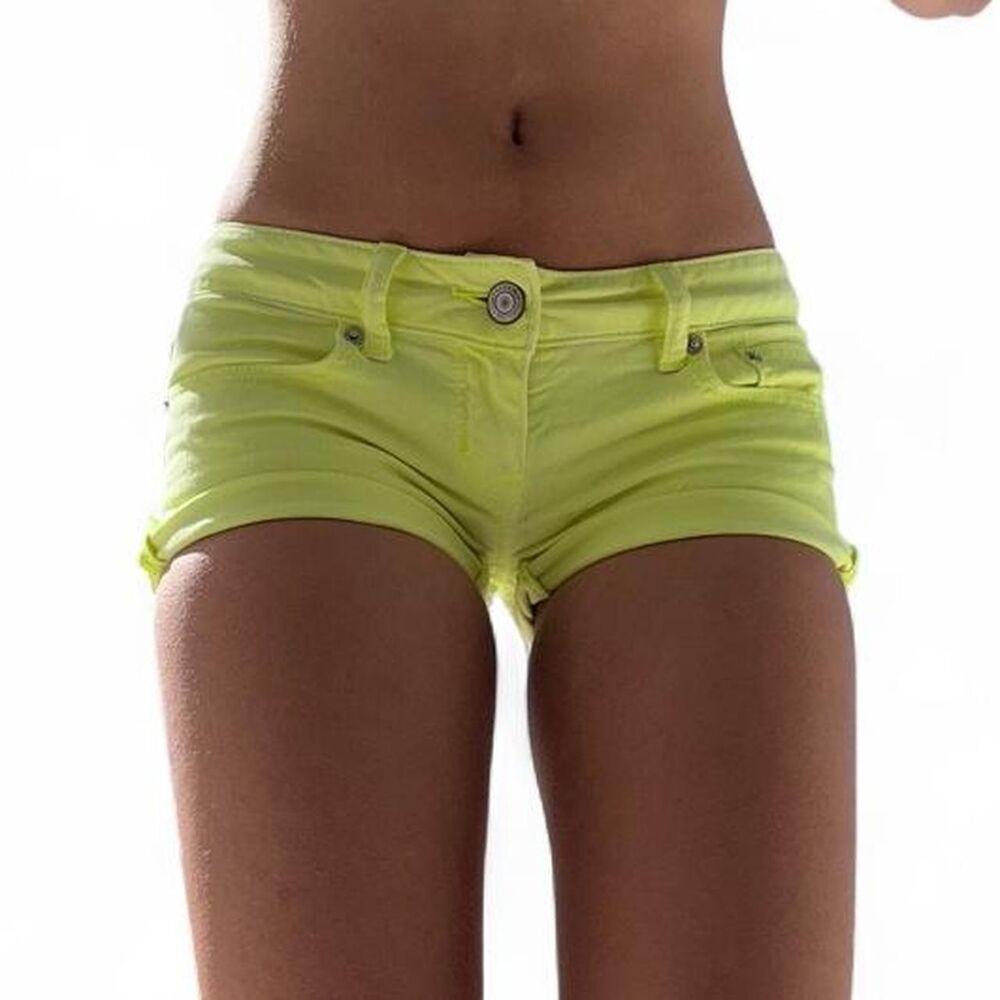 American-eagle Women's Yellow and Green Shorts